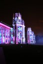 Circle of light festival, Moscow, Tsaritsyno park Royalty Free Stock Photo