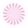 Circle line dot halo. Pink beam isolated on white background. Sunshine light ray. Comic pattern. Sun effect rays. Abstract Royalty Free Stock Photo