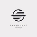 circle line modern logo icon template design for brand or company and other Royalty Free Stock Photo