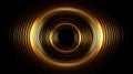 circle line pattern spin gold light Generative AI