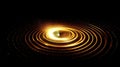 circle line pattern spin gold light Generative AI