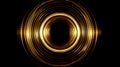 circle line pattern spin gold light Generative AI