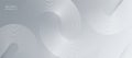 Circle lines abstract vector background. Minimal geometric circular grey pattern. Technology 3d medical design concept