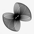 Circle lines . 3D Illustration .Technology round Logo . Design Globe element Royalty Free Stock Photo