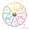 Circle Lines Infographic Nine Positions