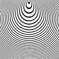 Circle lines pattern.  Abstract convex texture. 3D illusion Royalty Free Stock Photo