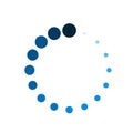 Circle loader. Wait load spinning circle preloader website template interface buffering waiting gif upload download, uploading