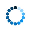 Circle loader. Wait load spinning circle preloader website template interface buffering waiting gif upload download, uploading
