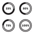 Circle Loading , Progress indicator Icon Illustration design set Royalty Free Stock Photo