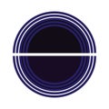 Circle logo design Blue and dark blue, small gap between the circle