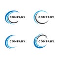 Circle logo template. Circular icon design. Royalty Free Stock Photo