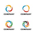 Circle logo template. Circular icon design. Royalty Free Stock Photo