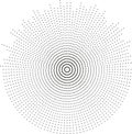 circle with long rays dotted only half irregular rays Royalty Free Stock Photo