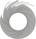 circle with long rays vortex only a quarter irregular rays Royalty Free Stock Photo