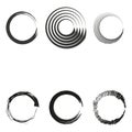 Circle loop icon. Continuous flow symbol. Vector cycle graphic. Black smooth design. Royalty Free Stock Photo
