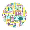 Positive Words Happiness Circle