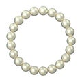 Circle made of pearls 3D