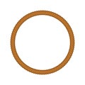 Circle made of rope isolated. round Frame cable vector illustration Royalty Free Stock Photo