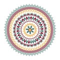 Circle mandala pattern. Decorative round ornament. Yoga logo, background for meditation poster.