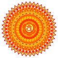 Circle mandala pattern. Swadhisthana chakra.