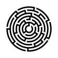 Circle maze icon.