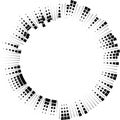 circle with medium rays only half irregular rays Royalty Free Stock Photo