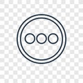 Circle Menu concept vector linear icon isolated on transparent b