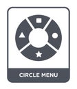 circle menu icon in trendy design style. circle menu icon isolated on white background. circle menu vector icon simple and modern