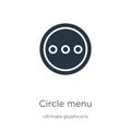 Circle menu icon vector. Trendy flat circle menu icon from ultimate glyphicons collection isolated on white background. Vector