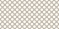 Circle mesh texture. Vector monochrome seamless pattern with circular grid, net Royalty Free Stock Photo