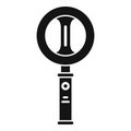 Circle metal detector icon, simple style Royalty Free Stock Photo