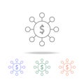 circle of money icon. Elements of banking in multi colored icons. Premium quality graphic design icon. Simple icon for websites, w
