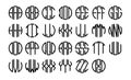 Circle monogram alphabet.