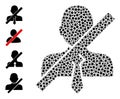 Dotted Stop Gentleman Collage of Rounded Dots with Other Icons