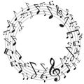 Circle music notes