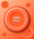 Circle orange business modern template for concept