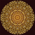 Circle Ornaments and Mandala Gold pattern