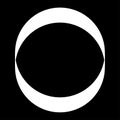 Circle, oval, ellipse geometric abstract irregular, asymmetric shape, element Royalty Free Stock Photo