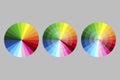 Circle palette on Gray background. Round shape. Stock image Royalty Free Stock Photo