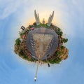 Circle Panorama view of Democracy Monument public landmark