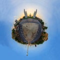 Circle Panorama view of Democracy Monument public landmark