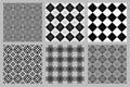 Abstract circle pattern background design set Royalty Free Stock Photo