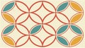 Circle pattern design, abstract background, and decorative geometric element vector design Generative AI Royalty Free Stock Photo