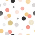 Circle pattern. Modern stylish texture. Repeating dot, spiral, round abstract background for wall paper.