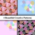 Circle Patterns. Floral Futuristic Style