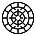 Circle paving icon, outline style