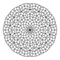 Circle with Penrose pattern, Penrose tiling with rhombi Royalty Free Stock Photo