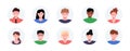 Circle people avatars vector set Royalty Free Stock Photo