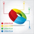 Circle Pie Chart info graphic Royalty Free Stock Photo