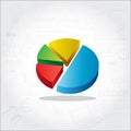 Circle Pie Chart info graphic Royalty Free Stock Photo